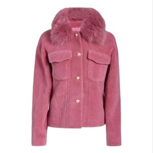 LoveShackFancy Fuschia Wool Jacket